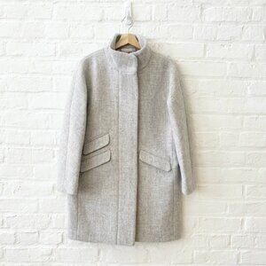 J. Crew || Cocoon Coat in Italian Stadium-Cloth Wool Heather Dusk Gray 4P NWT